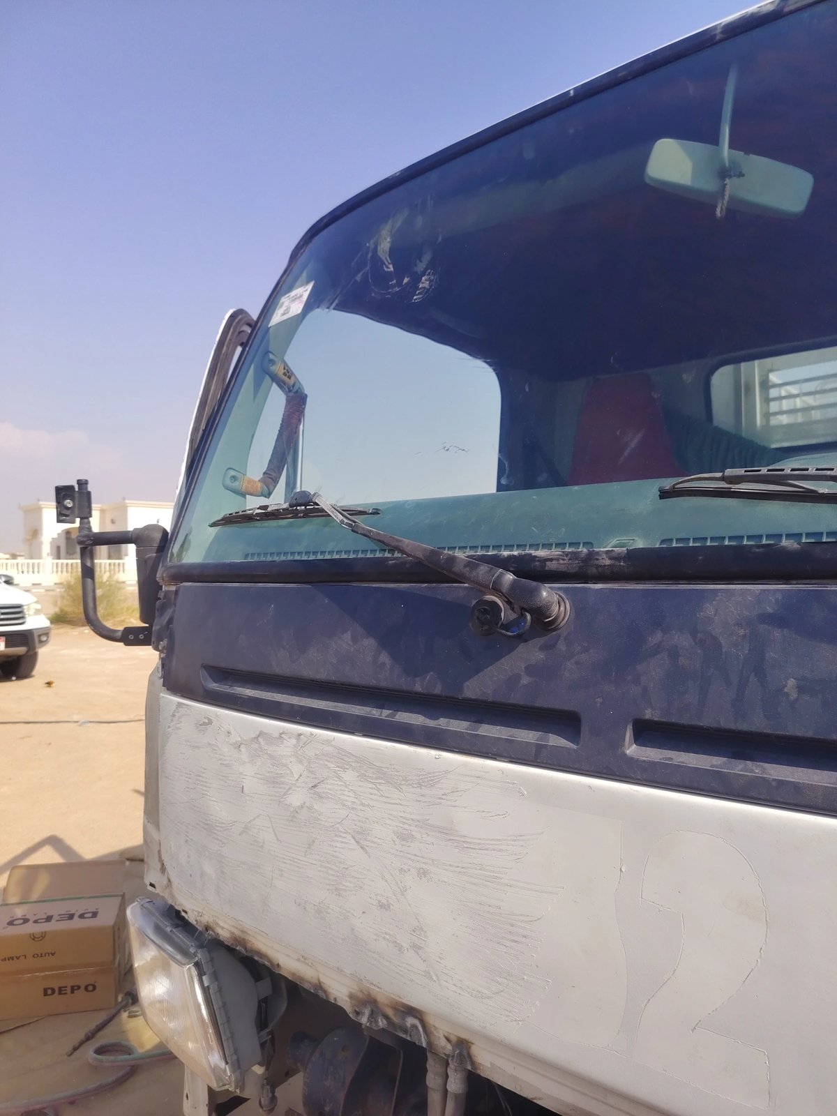Truck cab — body filler preparation